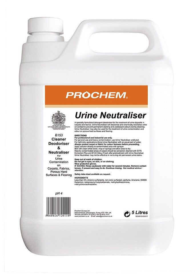 NIMBUS | Prochem B153-05 Urine Neutraliser 5 Litre | Chemicals, Deodorisers, Deodorisers & Sanitisers, Multibuy, Problem Solvers, Prochem, prochem chemicals, | Prochem