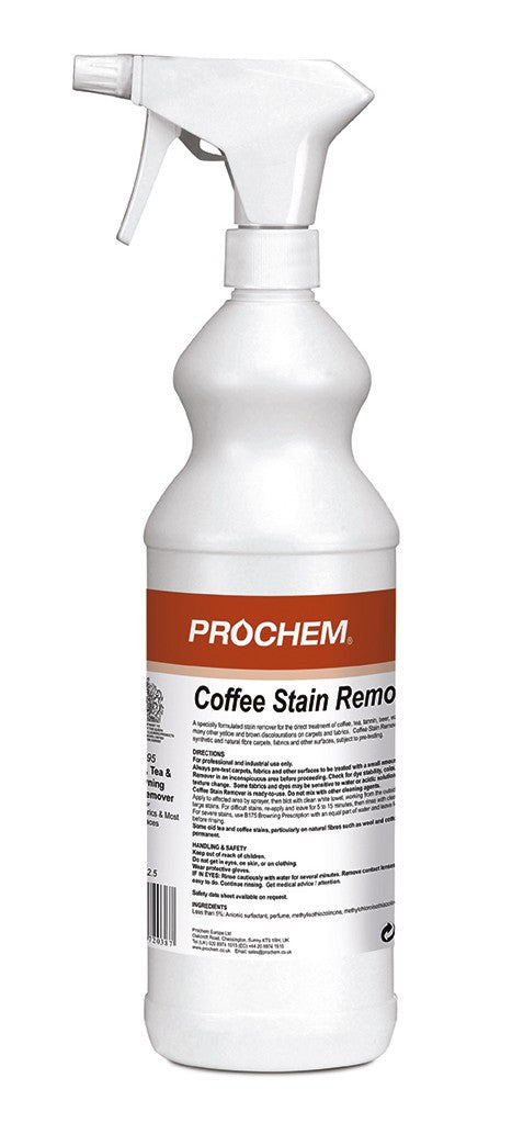 NIMBUS | Prochem B195-01 Coffee Stain Remover W/ Spray 1 Litre | Chemicals, Multibuy, Problem Solvers, Prochem, prochem chemicals, Spot & Stain Removers, Stain Removers, | Prochem