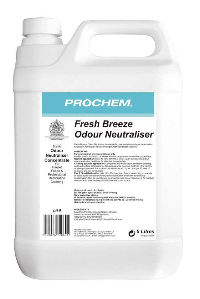 NIMBUS | Prochem B230-05 Fresh Breeze Odour Neutraliser 5 Litre | Chemicals, Deodorisers, Deodorisers & Sanitisers, Multibuy, Prochem, prochem chemicals, | Prochem
