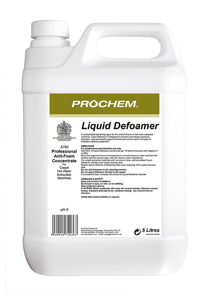 NIMBUS | Prochem S760-05 Liquid Defoamer 5 Litre | Chemicals, Defoamer, Multibuy, Problem Solvers, Problem Solvers & Additives, Prochem, prochem chemicals, | Prochem