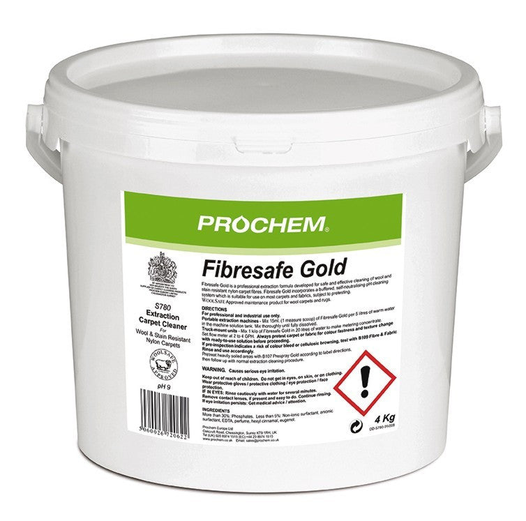 NIMBUS | Prochem S780-04 Fibresafe Gold 4kg | Carpet Extraction Powdered Detergents, Chemicals, Extraction Powders, Multibuy, Prochem, prochem chemicals, Prochem Powders, | Prochem